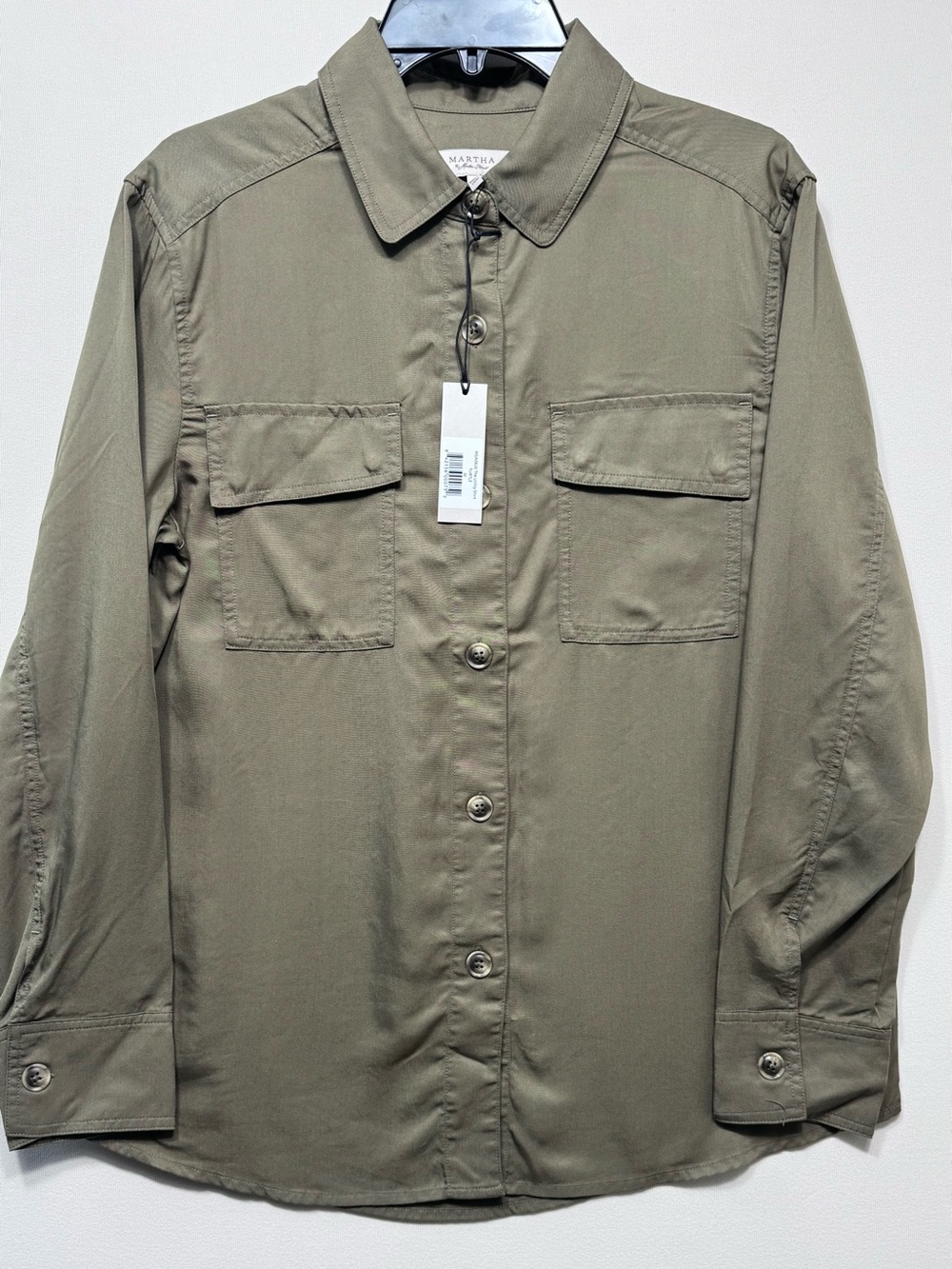 Martha Stewart the utility shirt Long-Sleeve Casual Button-Down medium
